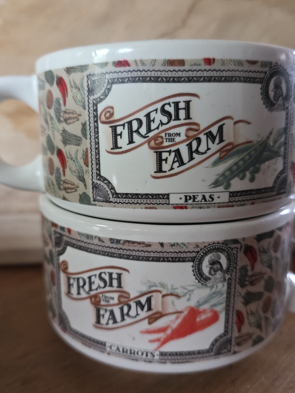 Ceramic Soup Mugs - Fresh From The Farm